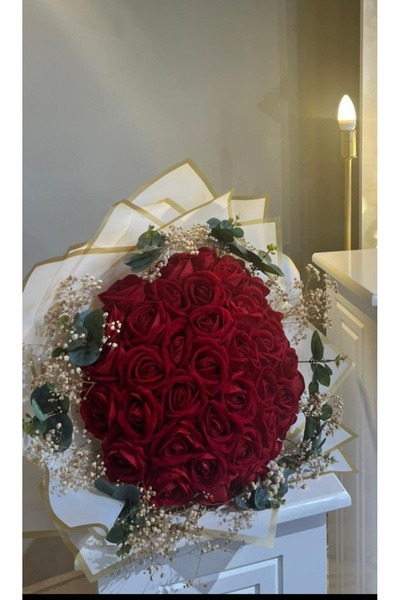 Merveparti 41 gül yapay kadife İsteme söz nişan hediyelik, sevgiliye anneye e...