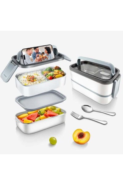 Generic Adando 304 Stainless steel bento box Portable bento box with lids Dou...