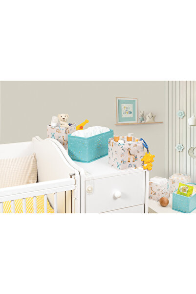 FORSACE Newborn Baby Care Set Consisting of 9 Pieces Blue (Travel Set - 3 Drawers - Under Care - Care Bag)