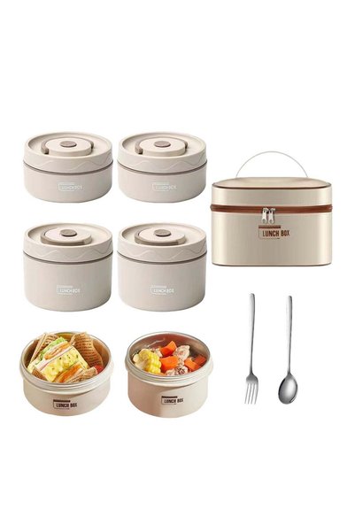 Generic Adando Stainless Steel Lunch Box: 2 * 420ml+2*550ml Microwave-Safe Ro...