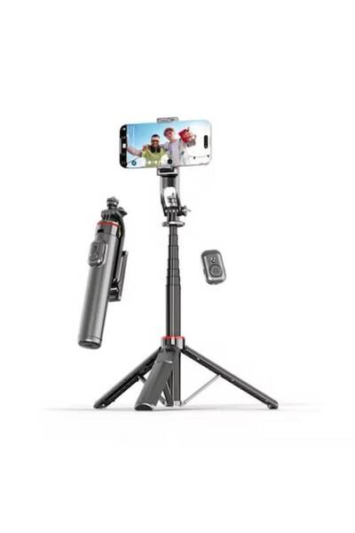 AMYMAT Stick selfie C12 3-în-1 cu telecomandă Bluetooth, extensibil până la 131 cm, funcție trepied și rotire la 360°