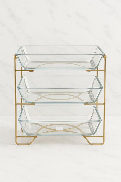 ALMASA Set with 3 rectangular Pyrex trays
