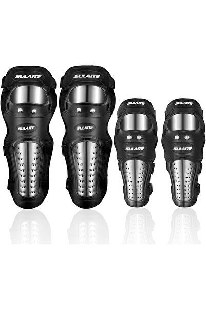 Generic Knee Pads Elbow Pads 4Pcs - 2 In 1 Dirt Bike Knee and Shin Guards/Elb...