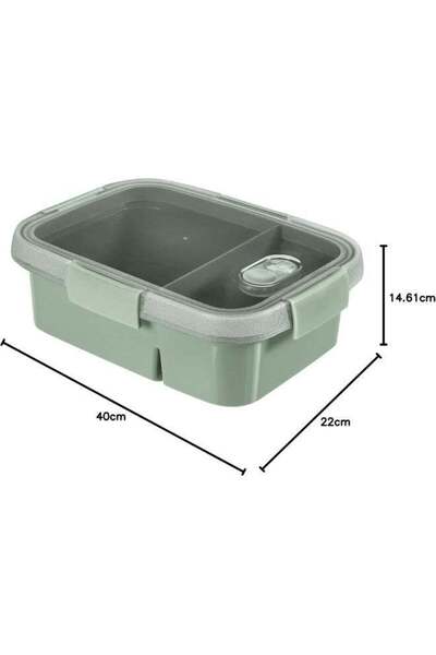 Generic Lunch Box,Smart To Go,Dual (0.6L 0.3L) Light Green