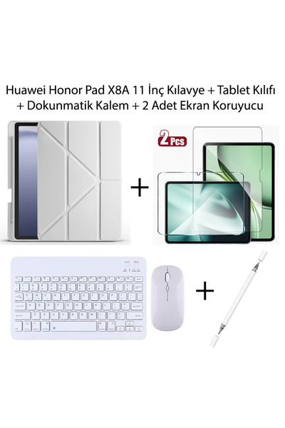 Yesnıce Huawei Honor Pad X8A 11 inç Uyumlu Standlı Kılıf Ve Dokunmatik Kalem ...