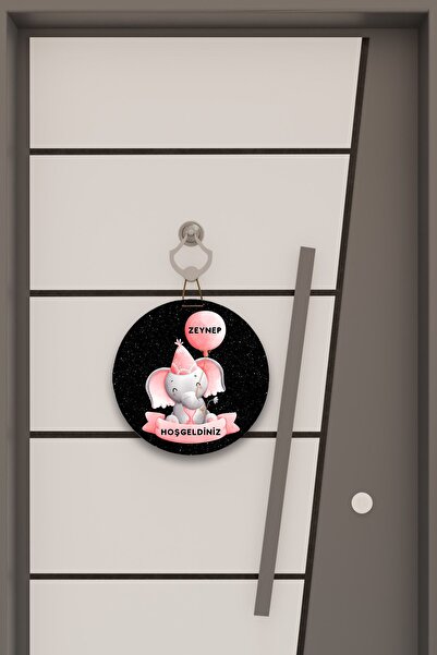 Dormot Digital Printing Patterned Wooden Children's Room, Baby Room, Door Ornament, Wall Ornament