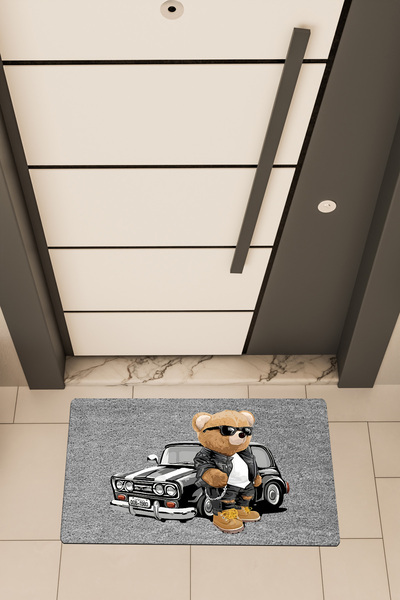 Dormot Υψηλής ποιότητας ψηφιακή εκτύπωση σε γκρι χρώμα, κομψό χαλάκι πόρτας μ...