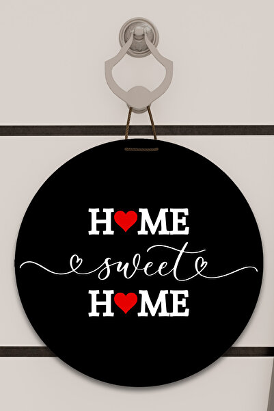 Dormot Decor pentru ușă cu imprimare digitală, negru, cu model de inimă, ornament pentru perete