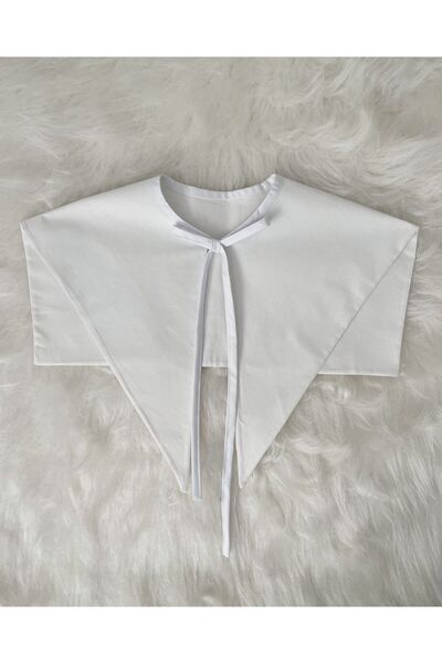 Eylülce Butik Paris Yaka Seyyar Yaka Beyaz %100 Pamuk Özel Üretim (Yetişkin)