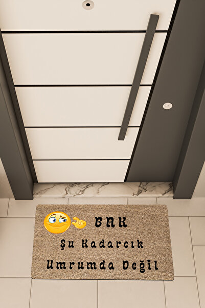 Dormot Covoraș de ușă cu imprimare digitală de calitate, cu tema "I Don't Care"