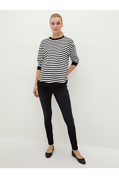 LC Waikiki Siyah Karın Panelli Mercury Skinny Fit Cep Detaylı Hamile Rodeo Jean Pantolon