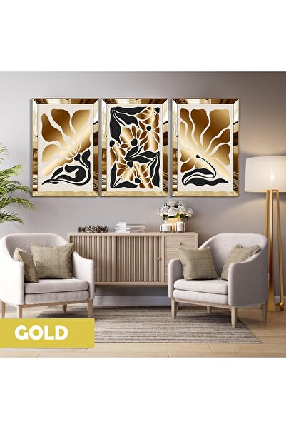 Harikabirev HARİKABİREV | MODELE DE FLORI MATISSERIE NEGRU-AUR | MDF PLKSMDF CU CADRU PLEXY