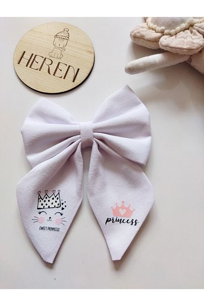 HEREN Bow Ribbon White Cat Large Size Handmade Buckle
