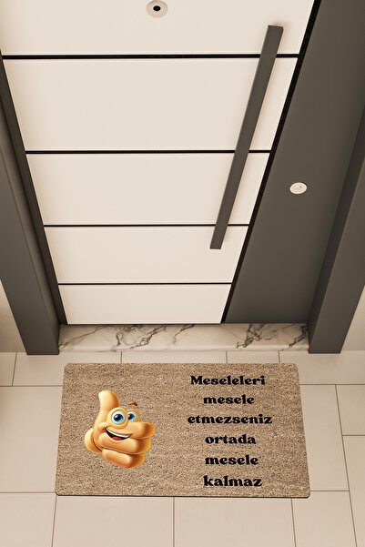 Dormot Covoraș de ușă cu imprimare digitală de bună calitate, în culoare maro...