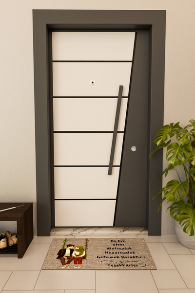 Dormot High Quality Digital Printing Brown, Couple with Turban on Swing, Themed Door Mat