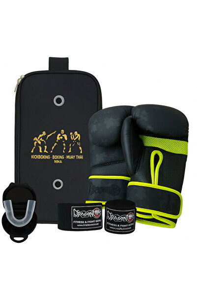 Dragondo CAMO 2 Kick Boks – Boks – Muay Thai Eldiveni Bandaj Dişlik ve Çanta ...