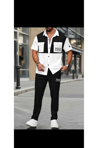 FLORA TEKSTİL Basic Men's Double Tracksuit Suit Est2482025