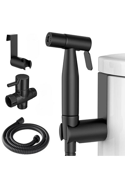 MNS Complete hygienic shower set for bathroom with single-lever mixer and hand shower