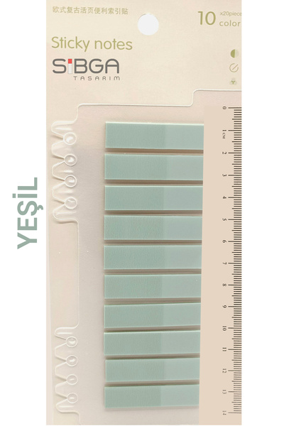 sibga tasarım Şeffaf Yeşil Renkli Postit Post-it Post It. Kitap Ayracı Ayraç ...