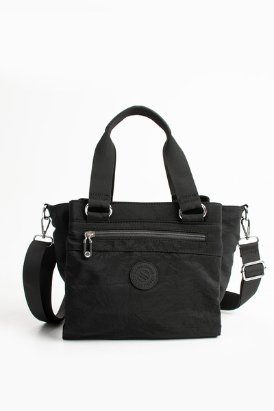 H&D COLLECTİON Women's 5-Eye Parachute Fabric Adjustable Cross Strap Hand and Shoulder Bag