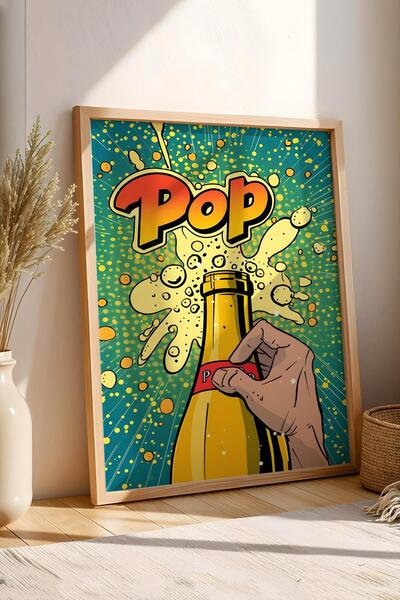 Saturn Bottle Opening Pop Art Framed Painting - Pop Art Poster Painting
