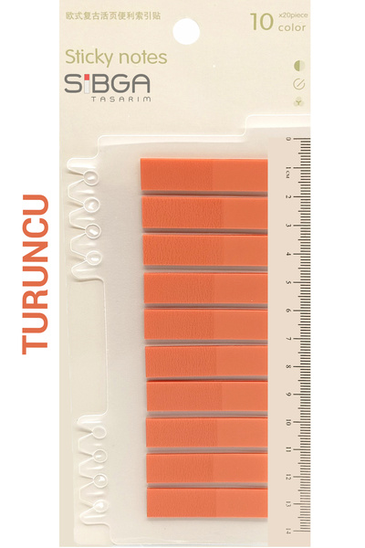 sibga tasarım Şeffaf Turuncu Renkli Postit Post-it Post It. Kitap Ayracı Ayra...
