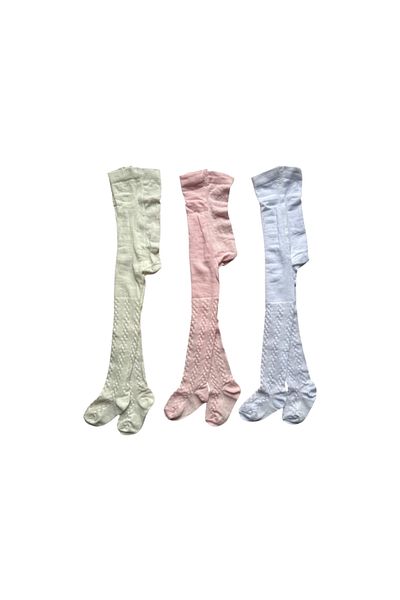 diamondstar Computerized Embossed Girls Pantyhose 3/12 Years