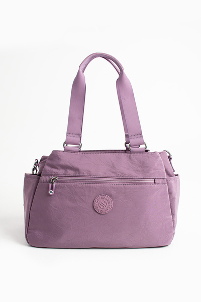 H&D COLLECTİON Women's 5 Compartment Water Resistant Parachute Fabric Adjustable Cross Strap Hand and Shoulder Bag