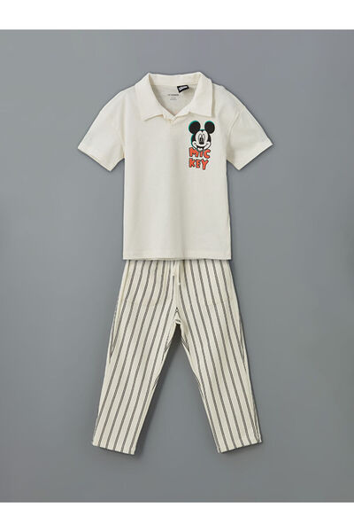 LC Waikiki Lcw Printed Boys' T-Shirt and Trousers 2-Piece New Season