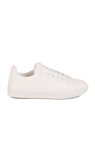 Aspor White Lace-up Women's Sports Shoes