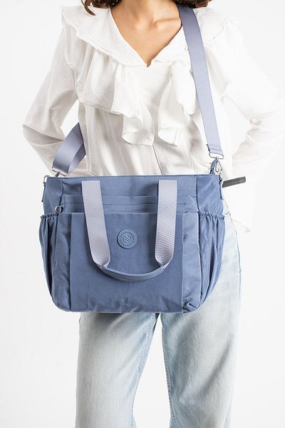 H&D COLLECTİON Women's Large Size 4 Compartment Water Resistant Parachute Fabric Crossbody and Shoulder Strap Bag