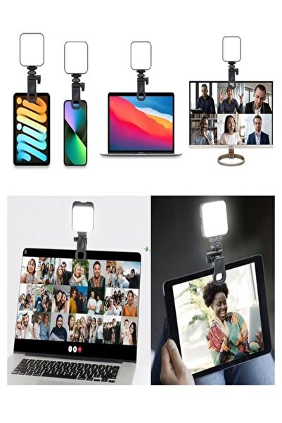 CAILON Klipsli LED Işık | 3 Renk Ayarı & 9 Parlaklık Seviyesi | Telefon, Tabl...