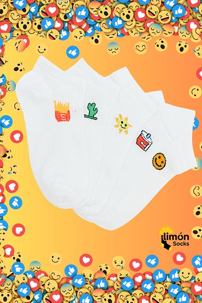 Limon Socks Men's Socks (5 Pairs) Unisex Colorful Washable Model Booties Women's Socks