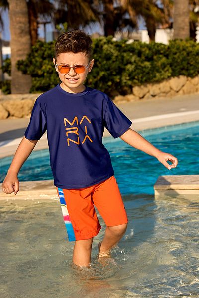 Marina Boys' Patterned Swim Shorts – Quick Dry & Lightweight Cs2506