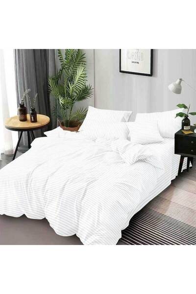 Patul Lenjerie Damasc, Sulf, 2 Persoane, Pat Dublu, 6 Piese