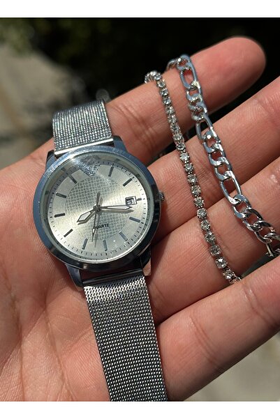 Show Time ساعة يد بسلك من القش مع تقويم