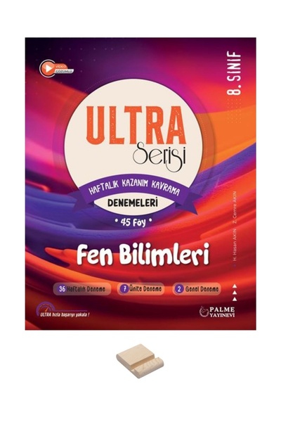 Palme Yayınevi LGS 8. Sınıf Ultra Haftalık Fen Denemeleri ve Telefon Standı