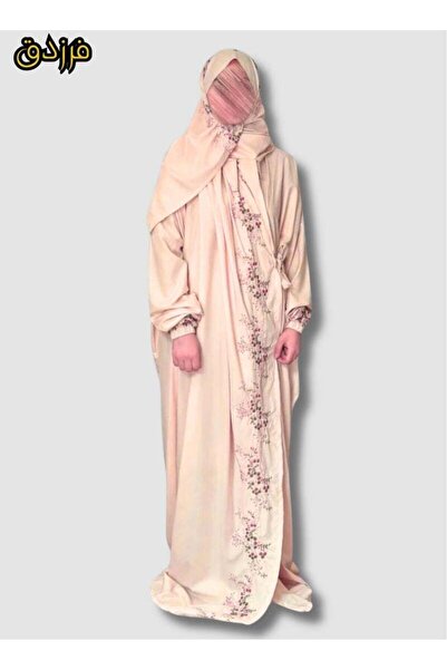 AL-HRAER شرشف صلاة نسائي خربزي واسع و مريح خامة باردة ممتازة ( مرد)