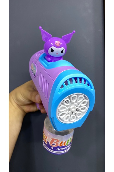 Magicway Kuromi Karakterli Köpük Tabancası Pilli Full Otomatik Baloncuk Tabancası Kuromili Space Bubble Gun