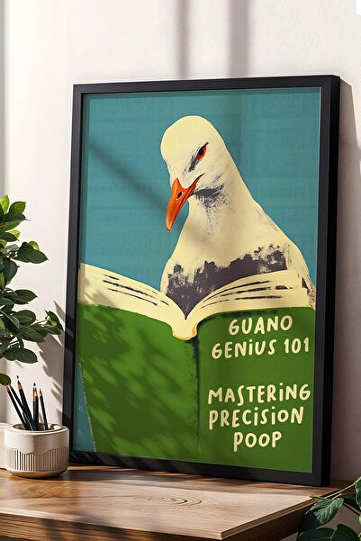 Saturn Mastering Precision Poop Framed Painting - Painting for Pigeon Wc Toilet