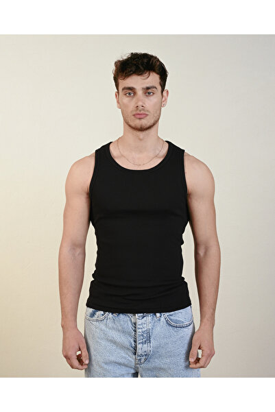 MATTİ MODA Ribbed Slim Fit Flexible Men's Sports Undershirt