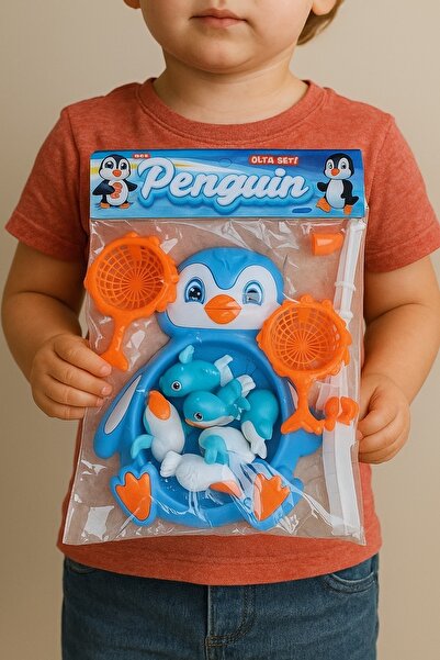 KARYIL Penguen Mıknatıslı Balık Tutma Yakalama Oyunu 10 Parça Oltalı Deniz Ca...