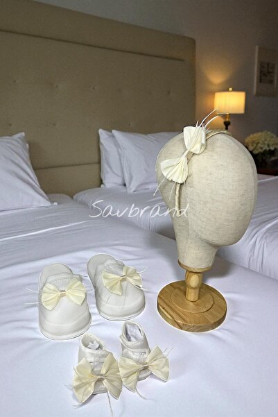 SavBrand Bow Feathered Mother Maternity Slippers Crown and Booties Maternity ...