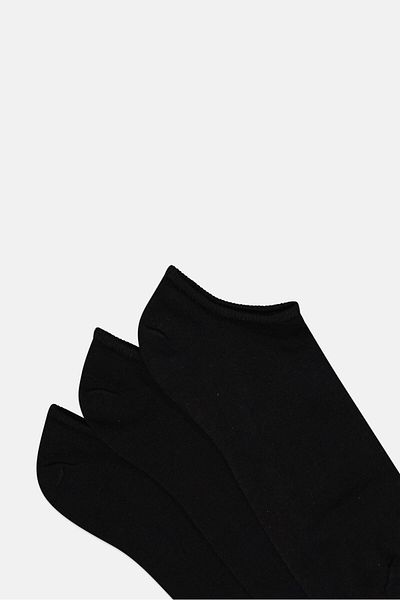 Reebok Men 3 Pairs Brand Logo Low Cut Socks, Black
