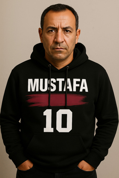 CLASSY.MODA Φούτερ με κουκούλα Mustafa 10 – Ψηφιακή εκτύπωση με κουκούλα με 3...