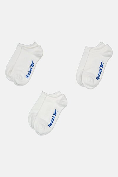 Reebok Men 3 Pairs Brand Logo Low Cut Socks, White