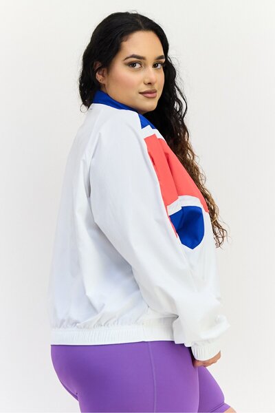 Reebok Women Plus Size Long Sleeve Outdoor Jacket, Multicolor