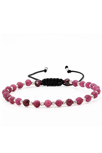 MANAVA Brățară cu 26 de bile de Argint 925 și rubin