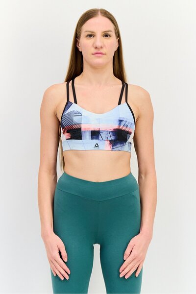 Reebok Women Sportswear Fit Sleeveless Training Bra, Multicolor