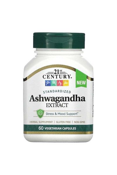 21st Century , Standardized Ashwagandha Extract, 500 mg, 60 Vegetarian Capsules